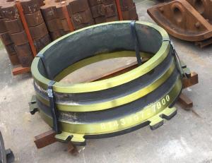China High Manganese Steel Cone Crusher Wear Parts Sand Casting Process For Mining Industrial on sale