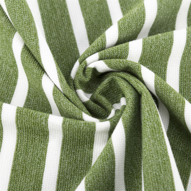 Elastic And Comfortable And Soft Striped Knit Fabric For Casual Wear