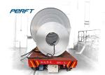 heavy industry use steel coil electric railway flat vehicle with rail powered