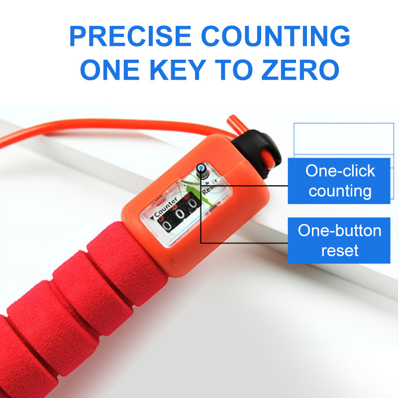 Fashion Adjustable Jump Rope , Professional Jump Rope 2.9m Length With Electronic Counter