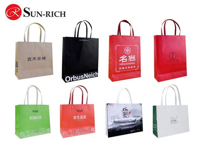 Custom Logo Pure Cotton Rope Handle Black or White Paper Bag