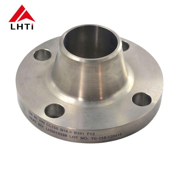 Froged And CNC Machined Titanium Long Weld Neck Flange Polished Surface ANSI B16