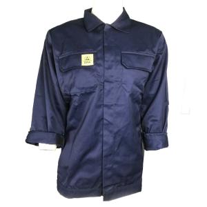 Quality Navy Blue Unisex Supervisor Manger 220g ESD Smock wholesale