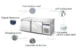 Multiscene Grey Fridge Undercounter , 220V Commercial Under Counter Refrigerator