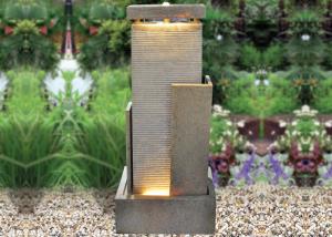 Quality 46 Inch Garden Sandstone Outdoor Fountain With Lights wholesale