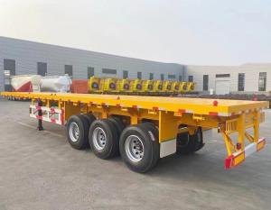 Quality Not Self Dumping 3 Axels 40FT 50FT Container Flatbed Trailer Transport Semi Trailer wholesale