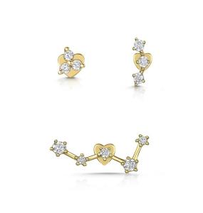 Quality OEM Constella Stud Earrings 925 18k White Gold Stud Earrings wholesale