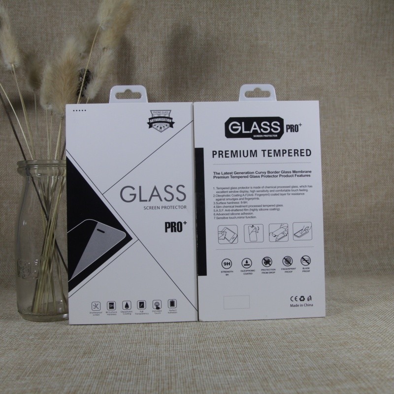 Cell Phone Screen Protector Coated Paper Glass Screen Protector Packaging Box