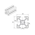 Black Anodized Industrial Aluminum Frame Extrusion T Slot Aluminum Profile
