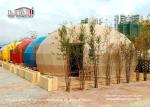 Large Outdoor Oval Luxury Glamping Tents Custom Color CFM NFPA IFAI
