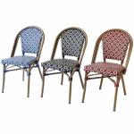 Strong Bent Rattan Frame Durable Stackable Restaurant Chairs