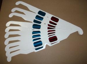 Quality Red Blue Anaglyph 3D Glasses With Paper Frame Disposable As Giveaway wholesale
