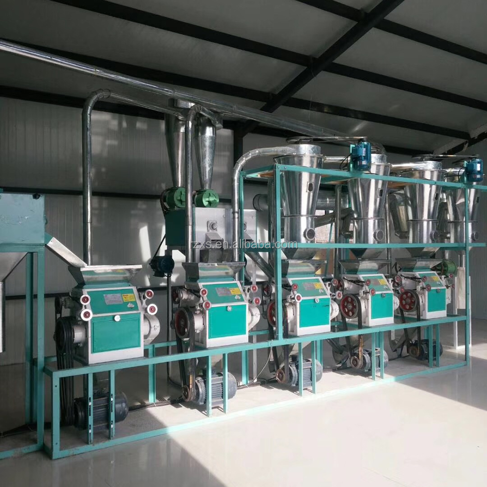 Electric Roller Durum Wheat Flour Mill Grinder Milling Machine in Ghana Bangladesh 15 Ton Per Day