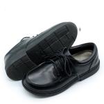Boys Lace Up Leather Round Toe School Shoes Unisex For All Season