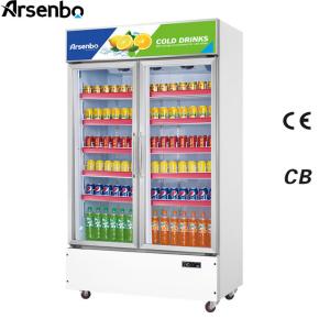 Quality Arsenbo Practical Commercial Beverage Refrigerator With 2 Glass Door wholesale