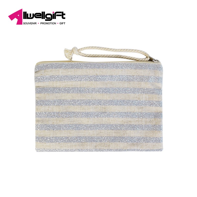 Cute Zip Canvas Coin Bag Normcore Minimalist Style Customized Shape