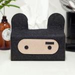Decorative Felt Gadget Organizer Box Household Tissue Storage Box