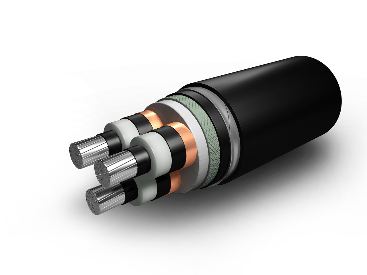 Stranded Conductor Hv Power Cable PVC Jacket 5x6mm2 Underground Electrical Wire