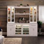 Custom Luxury Living Room Furniture Wooden Wine Bar with Modern Furniture Style
