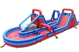 Quality U - Shape Giant Inflatable Outdoor Games , Rugged Warrior Challenge 180 Degree wholesale