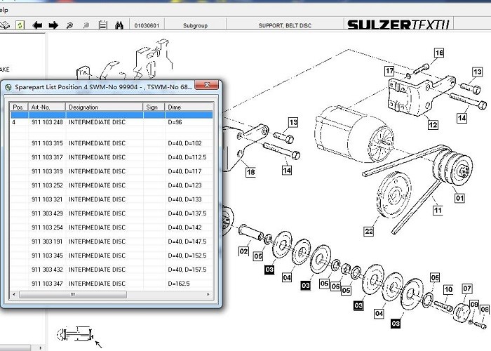 Belt Disc Sulzer Spare Parts Textile Machinery Spare Parts Intermediate Disc