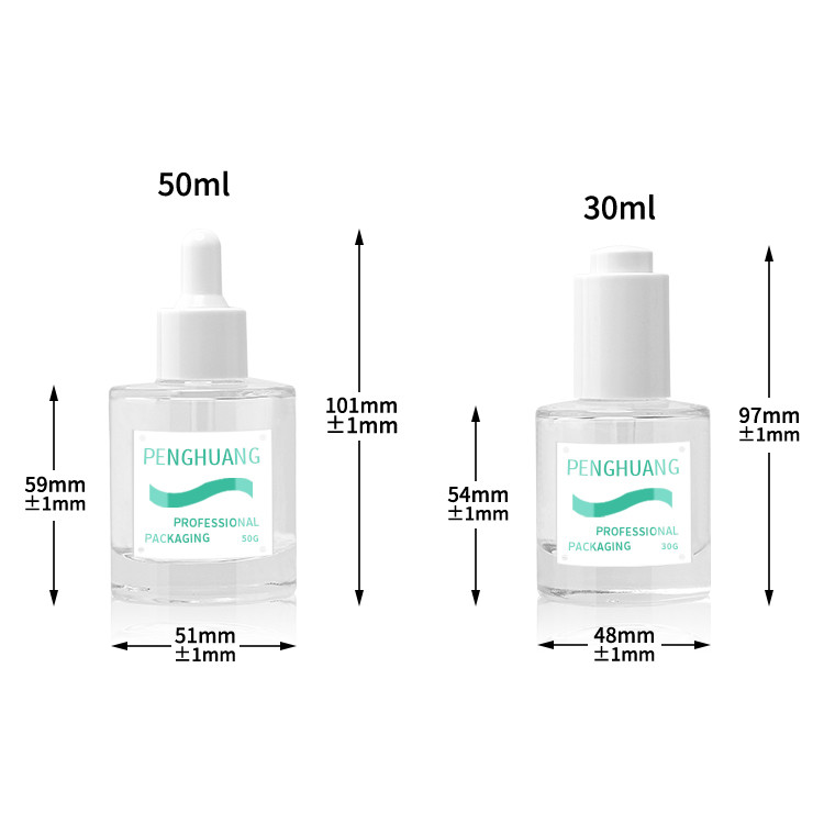 Serum Glass Essential Oil Empty Dropper Bottles Cosmetic Skincare Packaging 1OZ 30ml