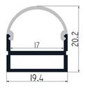 Quality Anodized Aluminum Round LED Extrusion Profile Surface Mounted For Ceiling Light wholesale