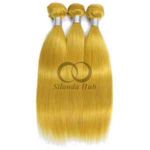 Quality Yellow Straight Remy Human Hair Bundles Sew In Weave Bundles Brazilian Bundle Deals wholesale