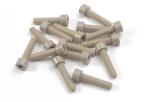 High Precision Virgin Peek Set Screws Bolts / Peek Socket Head Cap Screws