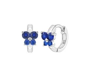 Quality Sapphire Cubic Zircon Butterfly Huggies Earrings For Gift Occasion wholesale