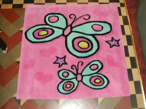 Quality Butterfly kid rug/Children acylic carpet/handtufted acrylic rug wholesale