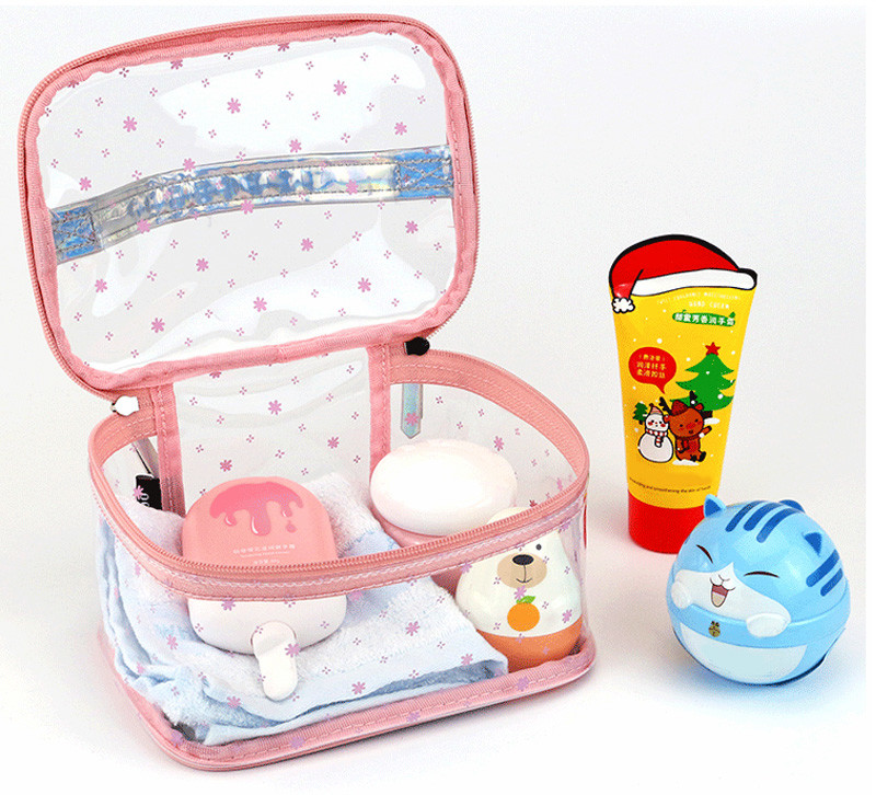 Beauty Cosmetic Case Bag Waterproof Clear Transparent Makeup Bag with Zipper