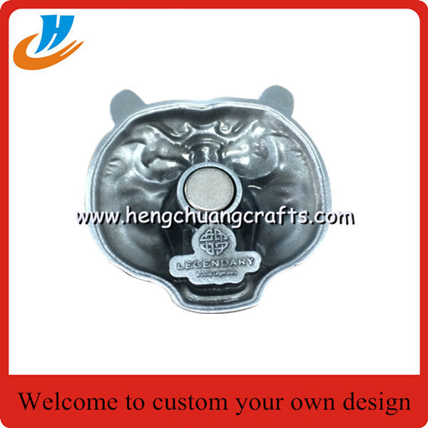 3D antique silver metal Magnet Fridge Zinc alloy die casting design