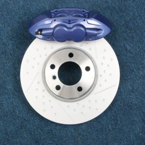 Quality High Performance Front 4 Pot Brake Calipers 345mm 370mm Dimpled And Slotted Rotors wholesale