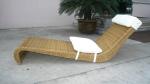 All Weather Dark Brown Rattan Sun Lounger For Home Balcony