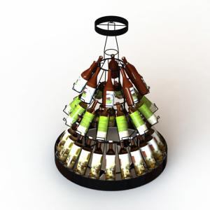 Quality 30 Bottles Christmas Tree Shaped Wine Rack , 3 Layers Wine Bottle Christmas Tree Stand wholesale