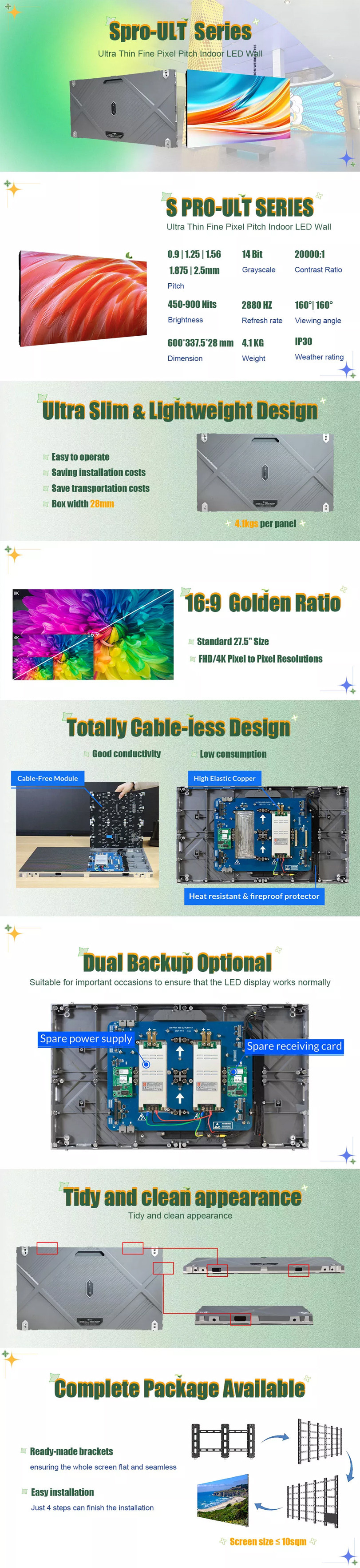600cd/sqm Portable Digital Signage , P1.875 Indoor LED Display