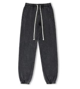 Quality Small Order Clothing Manufacturers Men'S French Terry Sports Long Casual Pants With Vintage Wash wholesale
