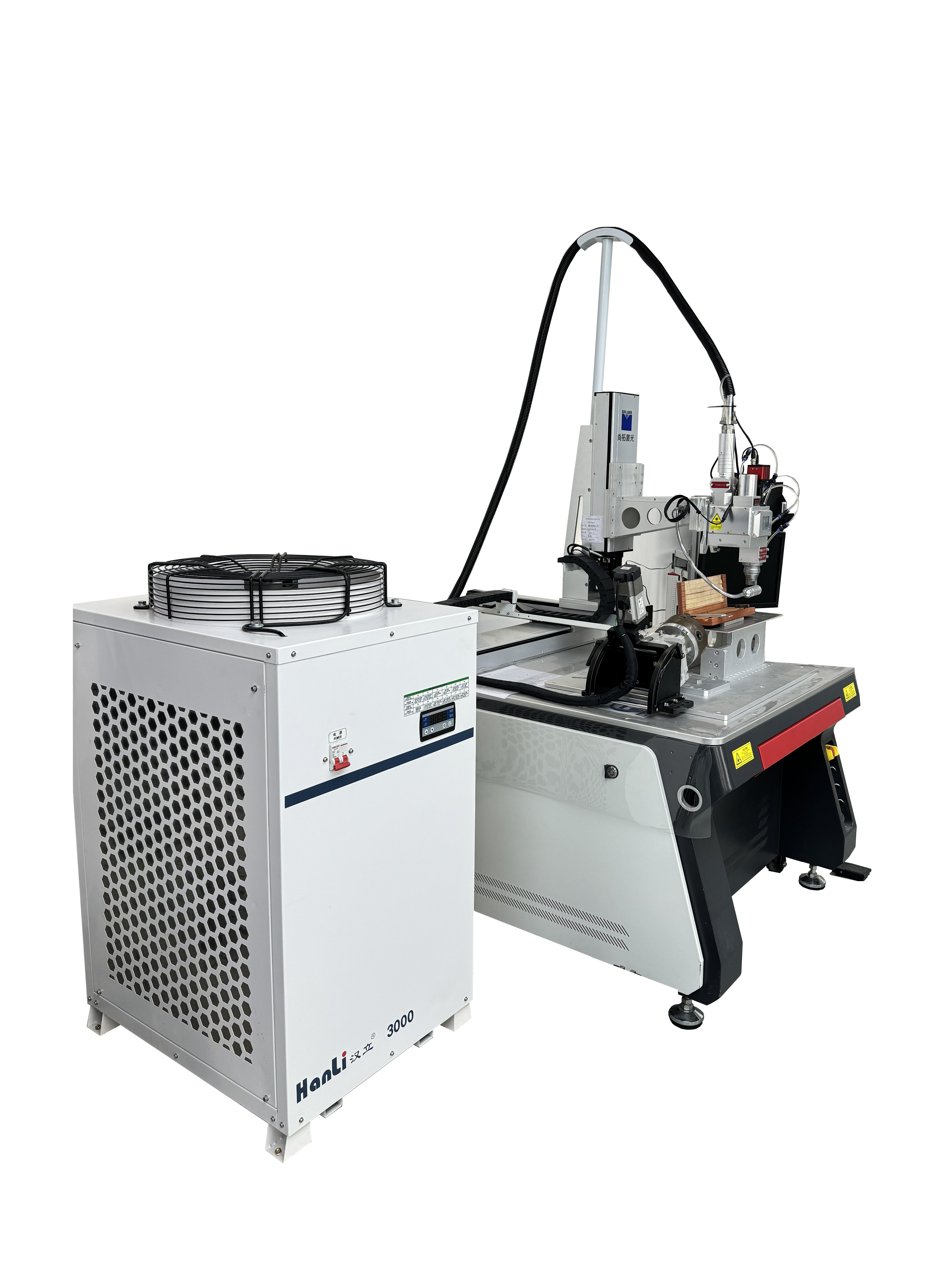 QCW Three Axis Fiber Laser Welding Machine For Metal Galvanized Sheet And Aluminum Welding