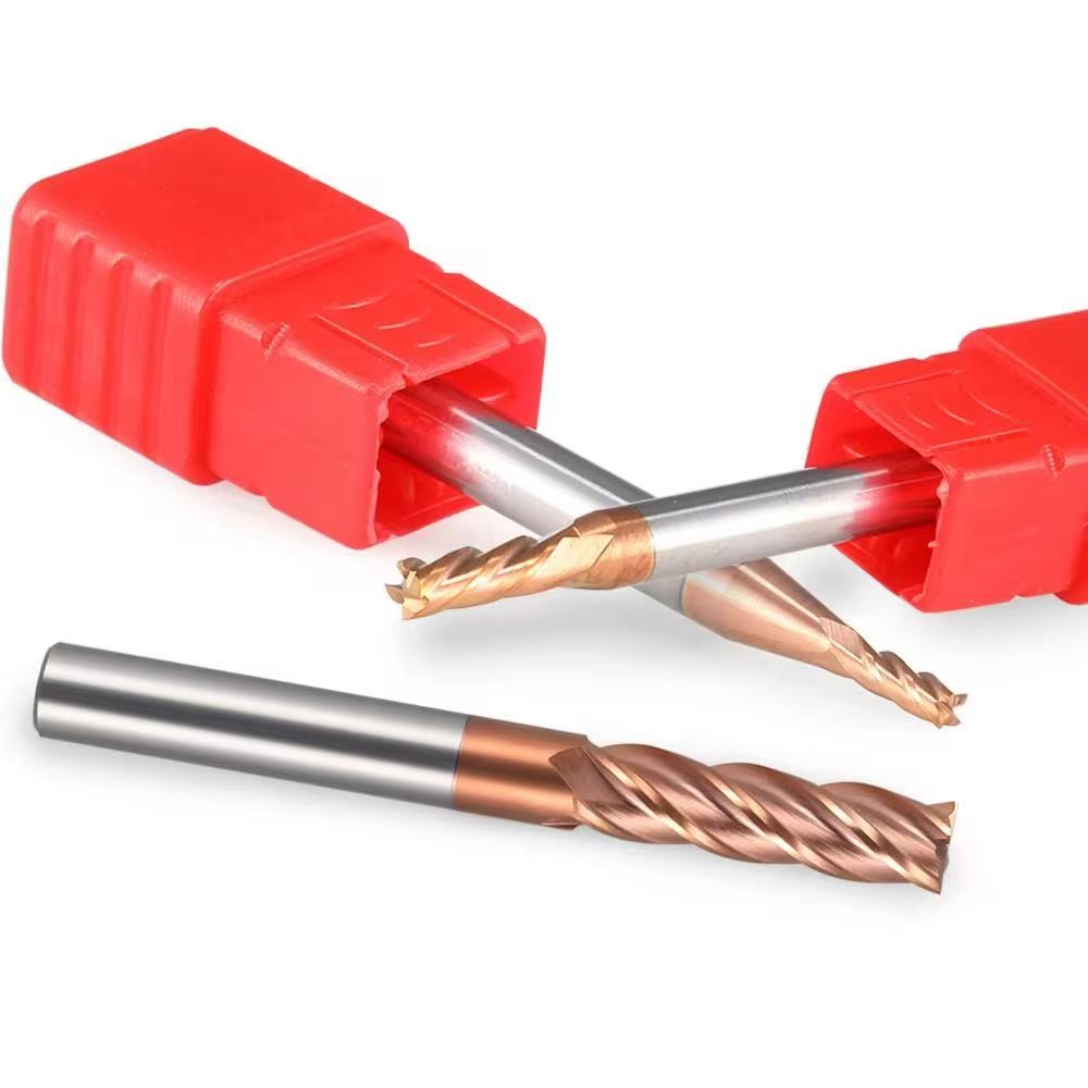 Aluminum Alloy End Mills Series Tungsten Carbide Coated Milling Cutter Tool for Flat Bottom Milling
