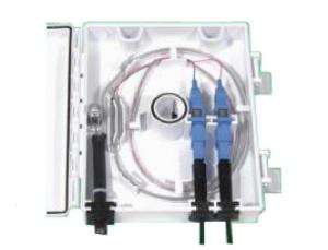 Quality Plastic White Fiber Optic Termination Box Two SC Port IP65 Splicing Splitter wholesale