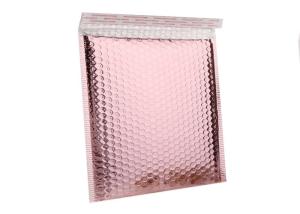 Quality Custom Printed Colorful Air Padded Bubble Mailers Shipping Package Rose Gold Poly wholesale