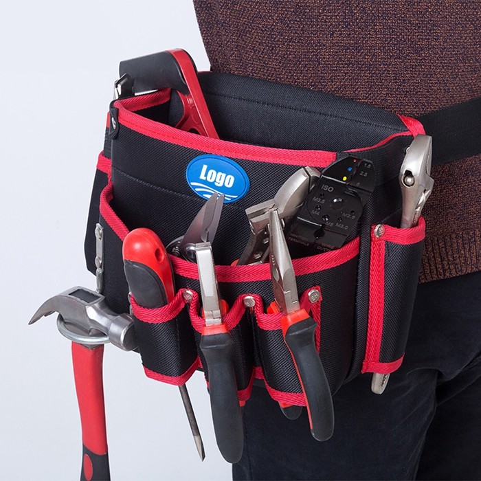 Waist Electrician Tool Bag Belt Pouch For Carpenter Scaffolding Gardening