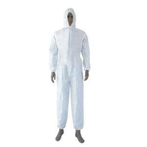 Quality Chemical Disposable Protective Coverall , Breathable Disposable Coveralls With Zipper wholesale