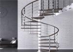 Carbon Steel Tread Custom Spiral Staircase , Outdoor Wood Spiral Staircase