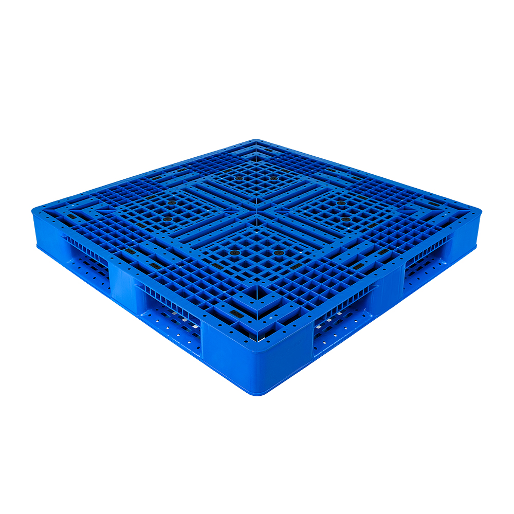 ISO9001 Certified Plastic Flat Nine Feet HDPE Blue Pallet for Logistics Industry Storage