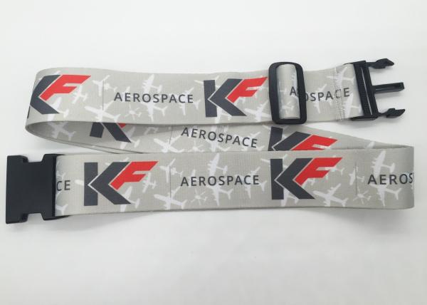 Durable promotional polyester plastic buckle luggage strap with sublimation