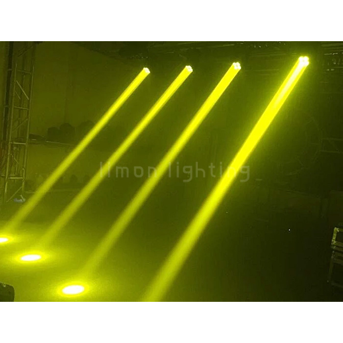4x10w Lightweight Mini White LED Moving Head Super Beam Light with Color Wheel