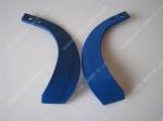 0.5Kg-0.6Kg 581 681 Rotary Tiller Blades For Tractor Double Hole Blue Colorful