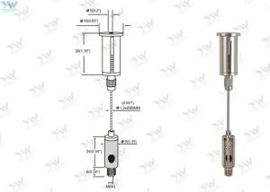 China Screw Fixed LED Panel Suspension Kit , Aquarium Light Suspension Kit Chrome Color on sale
